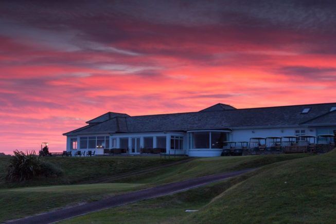 Magical skies over Trevose Golf and Country Club, Padstow, England