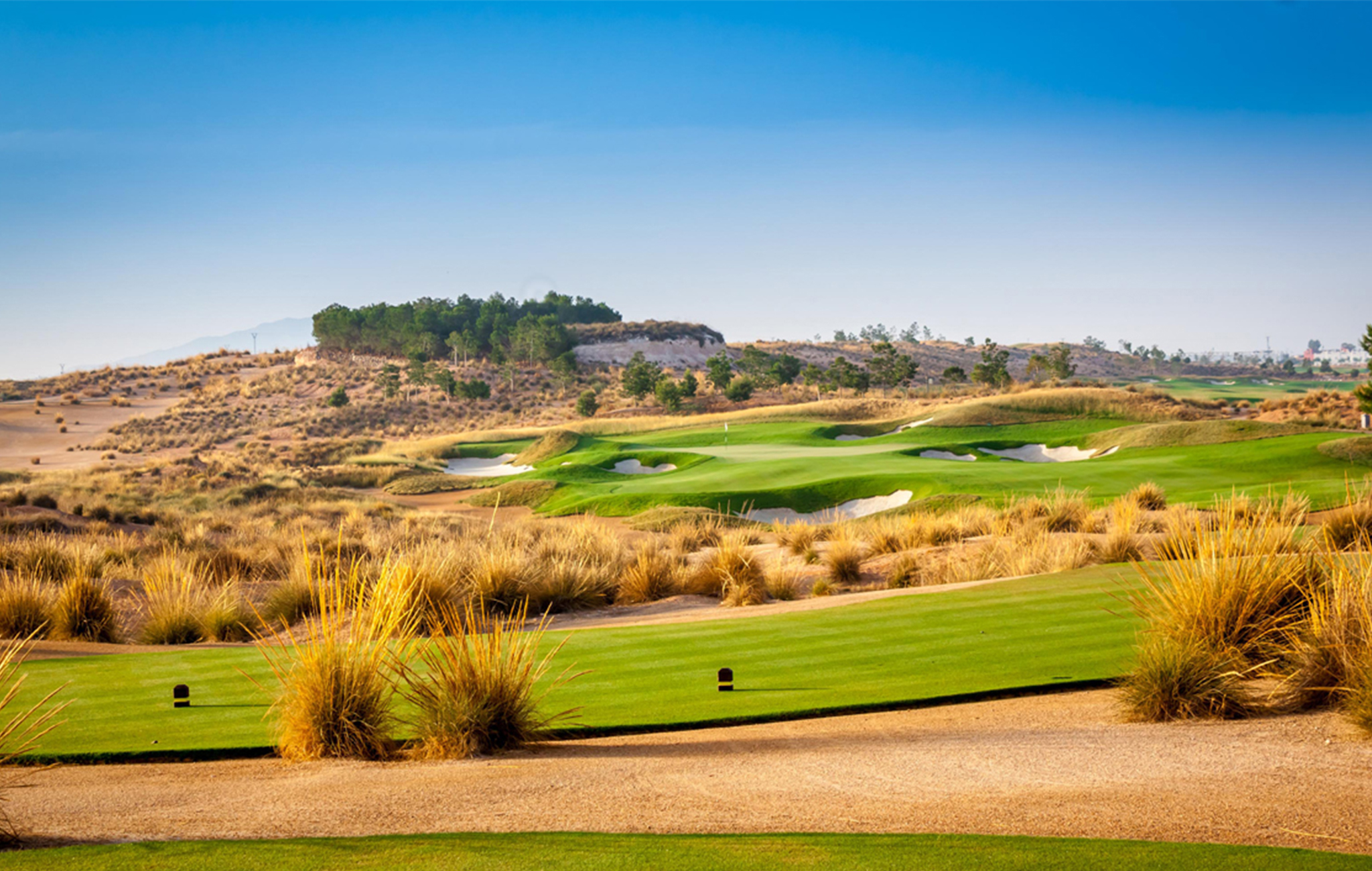 View over Alhama Signature golf course, Murcia, Spain