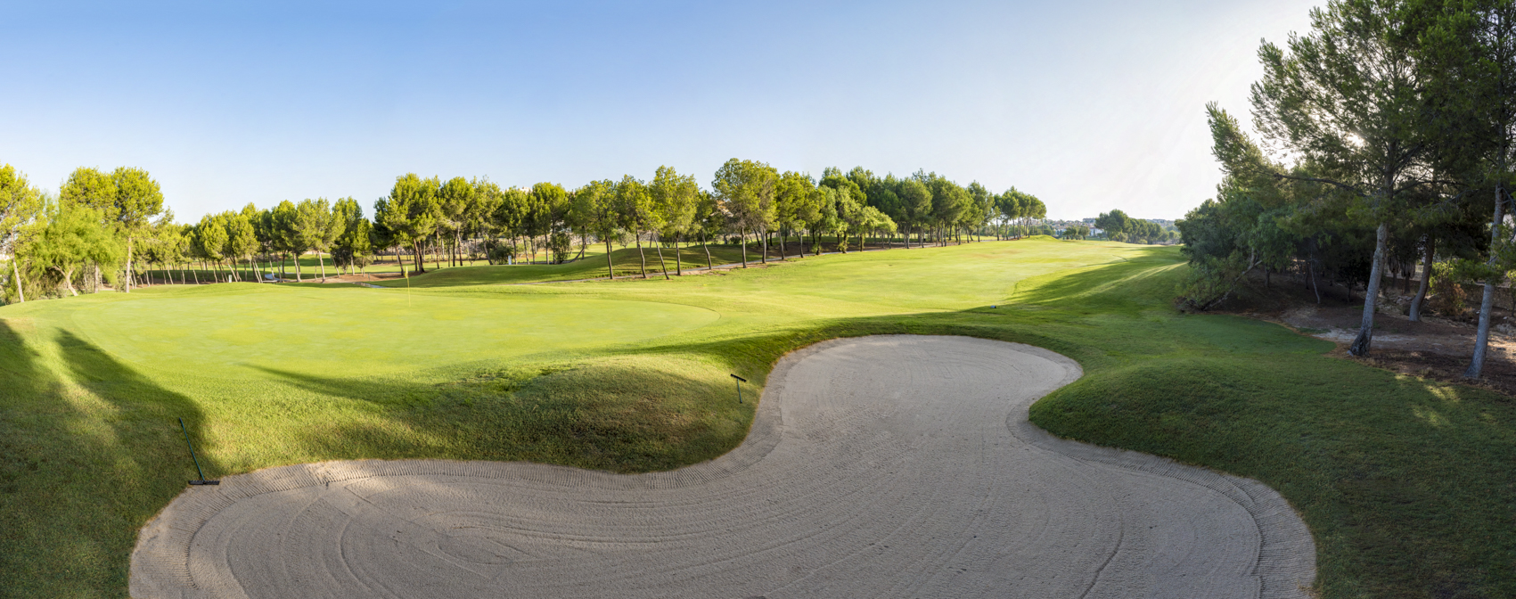 Down the fairway at Altorreal Golf, Murcia, Spain