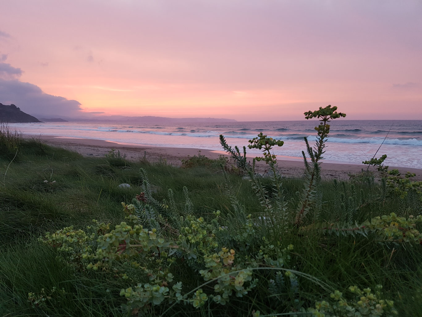 Sunset on the beach near Casa Agara accommodation, Spain