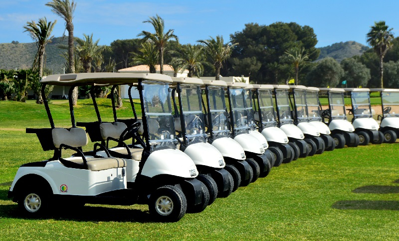 Plenty of buggies on the La Manga West course, Spain