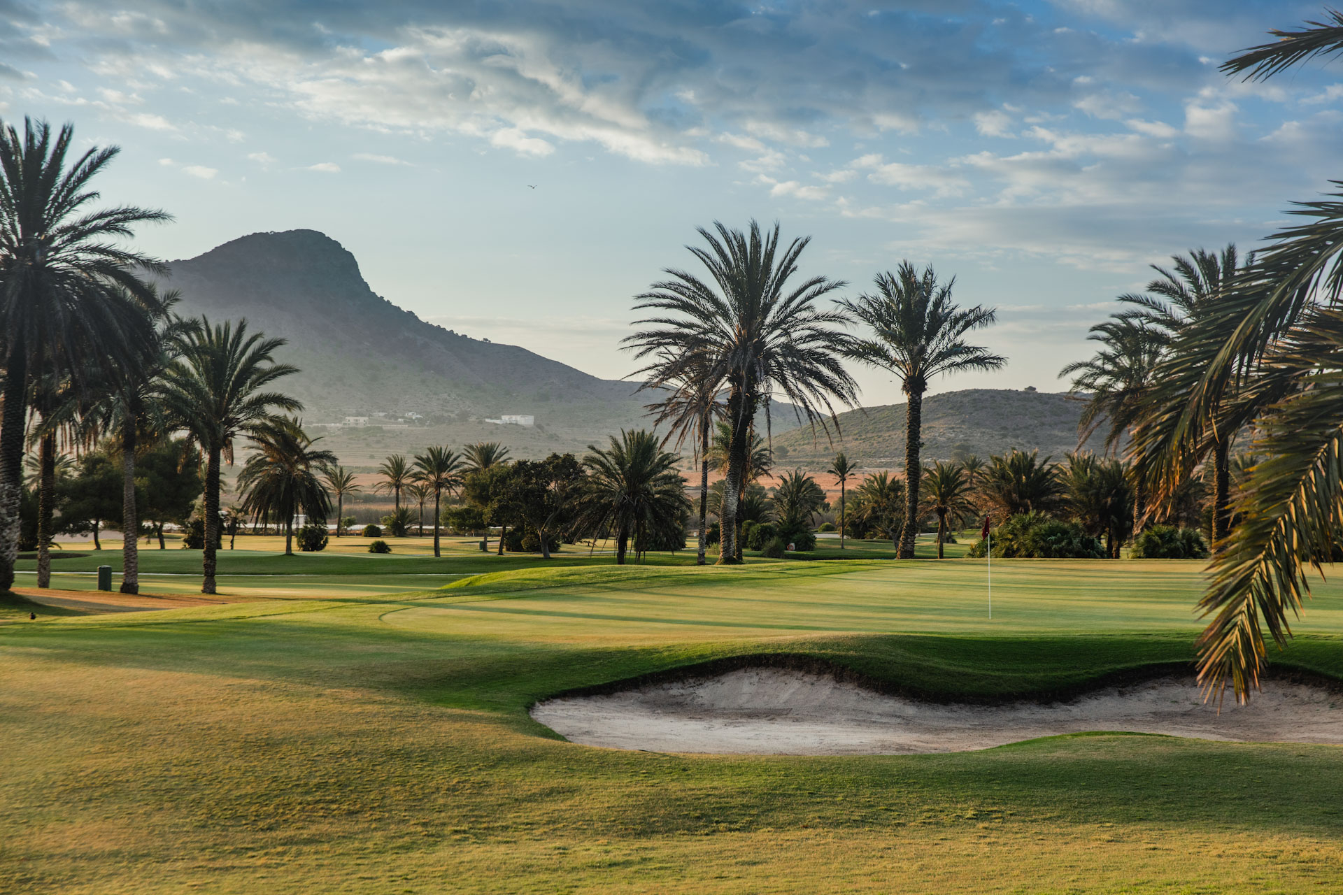 Approaching the green on La Manga South course, Spain