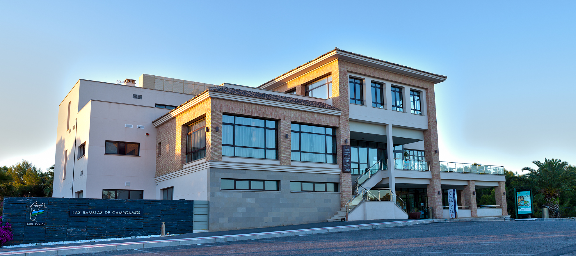 The clubhouse at Las Ramblas Golf Course, Finca Resort, Alicante, Spain