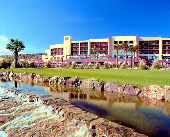 View of Hotel Valle del Este from the golf course at Murcia, Spain