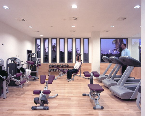 In the gym at Hotel Valle del Este, Murcia, Spain