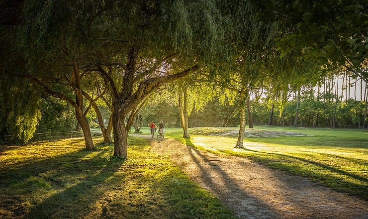Through to the fairway at Archachon Golf Club, Bordeaux, south-west France