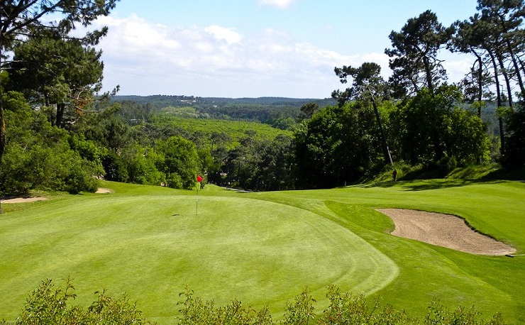 On the green at Archachon Golf Club, Bordeaux, south-west France