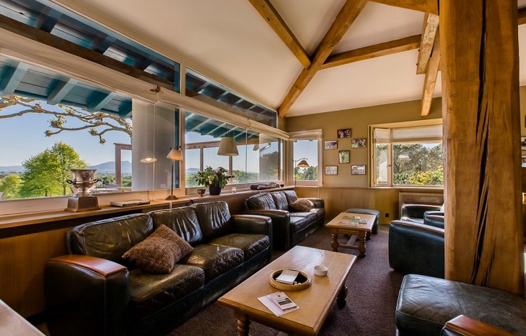 In the cosy clubhouse at Arcangues Golf Club, Biarritz, south west France