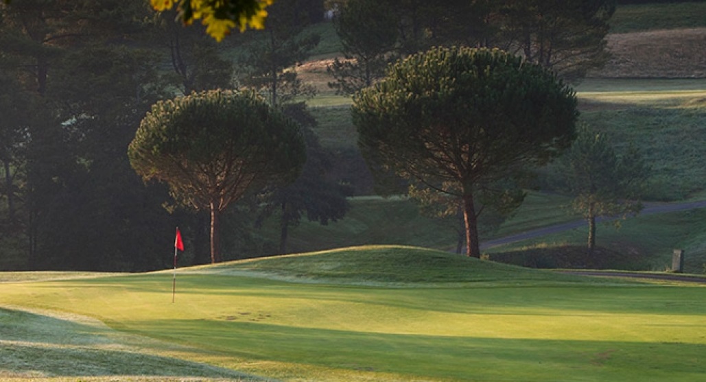 On the green at Arcangues Golf Club, Biarritz, south west France