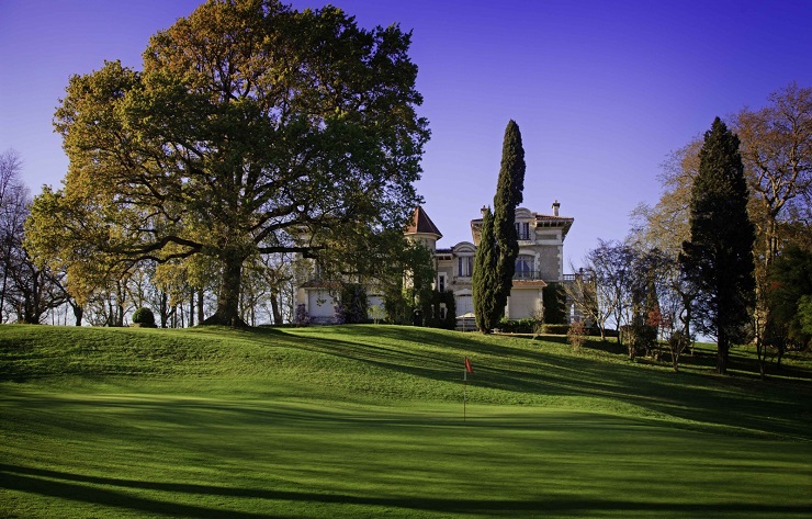 The clubhouse at Arcangues Golf Club, Biarritz, south west France