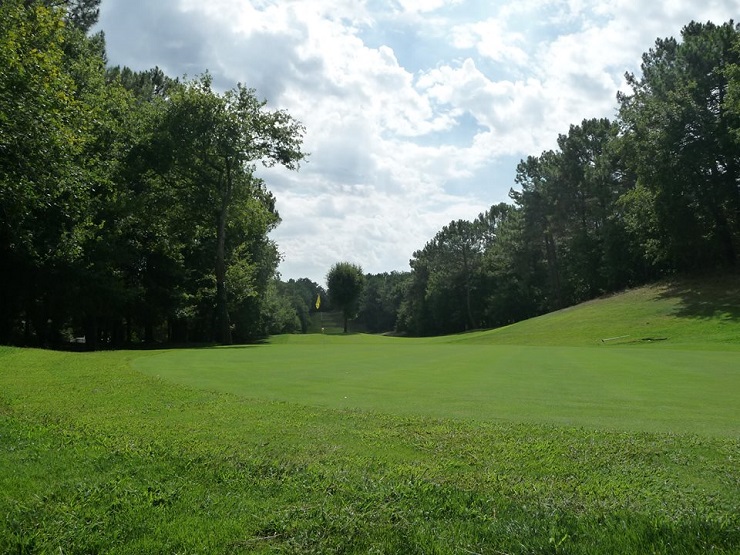 Secluded fairways at Biscarrosse Golf Club, near Bordeaux, south west France