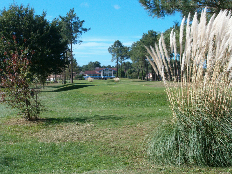 On the tee at Biscarrosse Golf Club, near Bordeaux, south west France