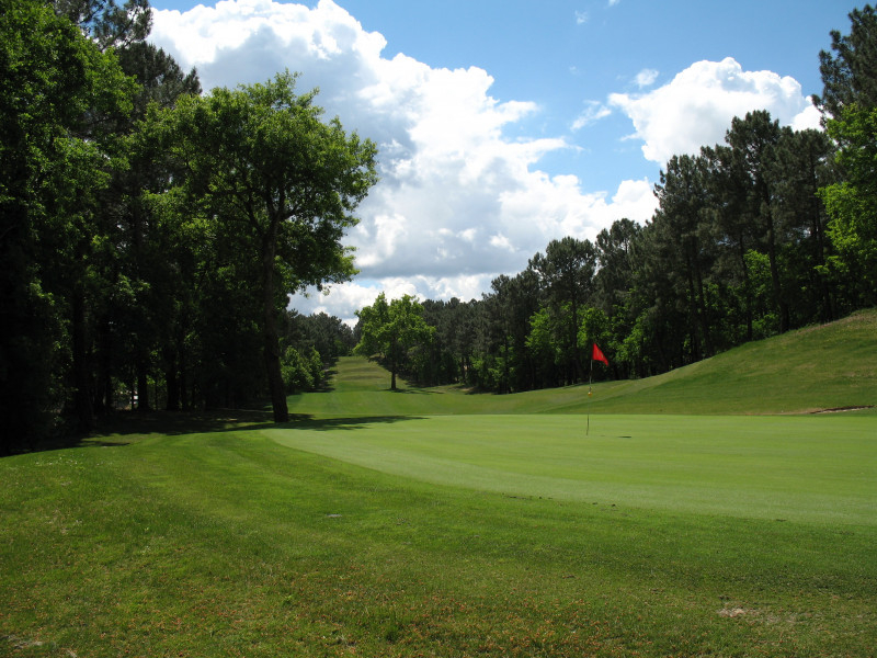 On the green at Biscarrosse Golf Club, near Bordeaux, south west France