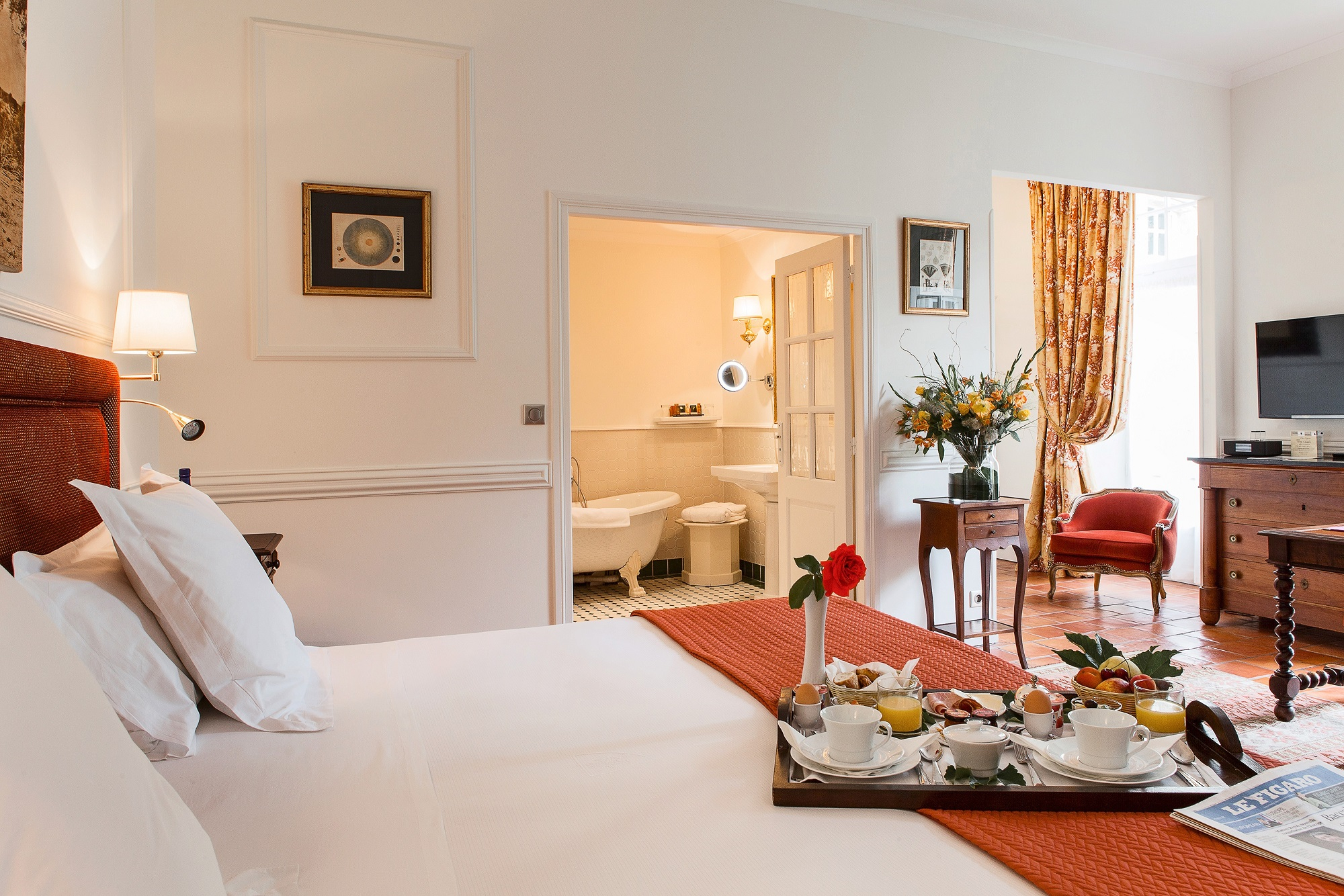 Room service at Chateau des Vigiers, Dordogne, France. Golf Planet Holidays