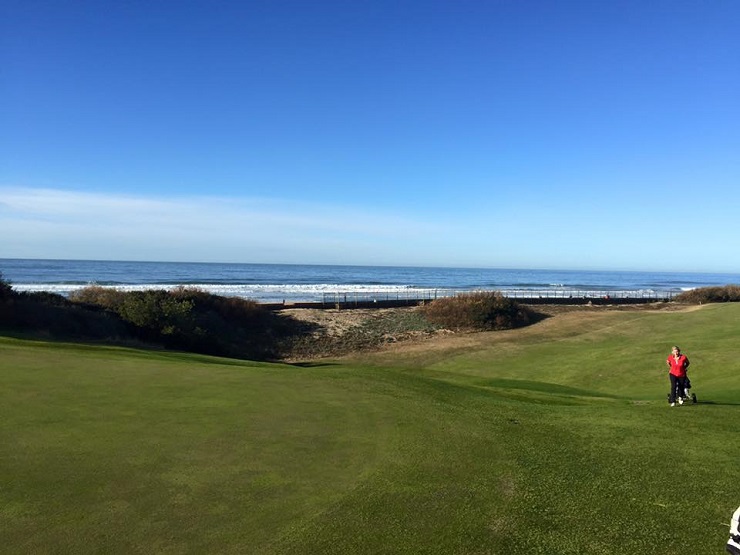 Views over the Atlantic Ocean from Chiberta Golf Club, Biarritz, France