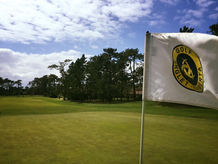 On the green at Chiberta golf course, Biarritz, France