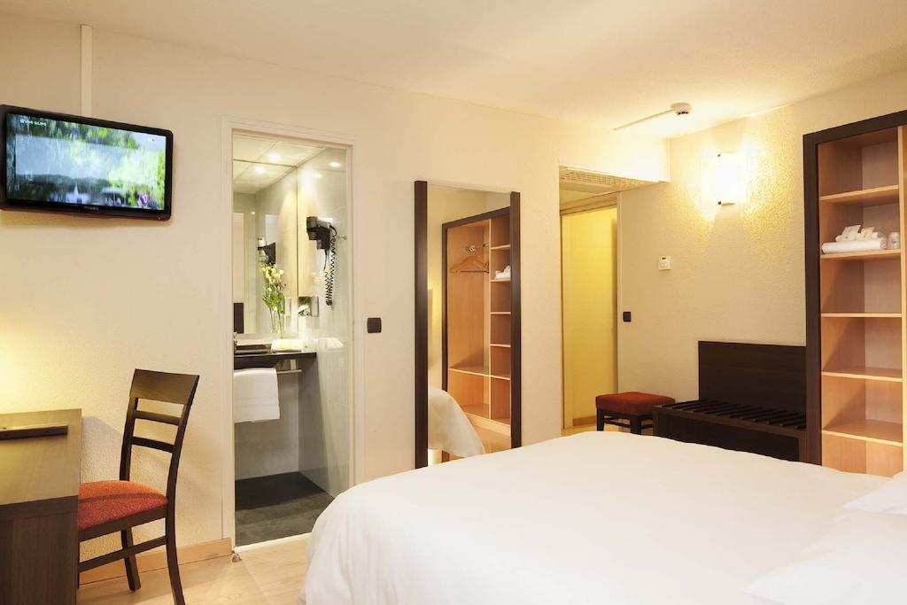 A double bedroom a the Escale Oceania Hotel Biarritz, south west France