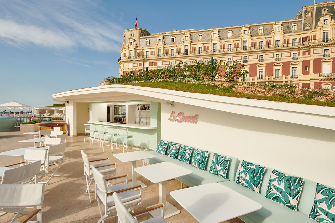 Le Sunset bar at Hotel du Palais, Biarritz, France