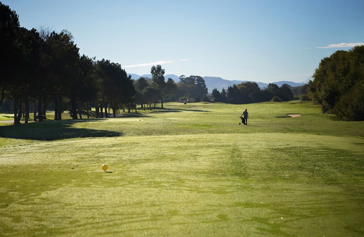 Down the fairway at Makila Golf Club, Biarritz, France