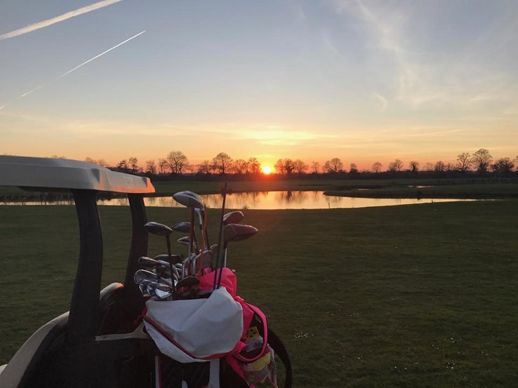 Heading to the clubhouse at Margaux Golf Club, near Bordeaux, south west France