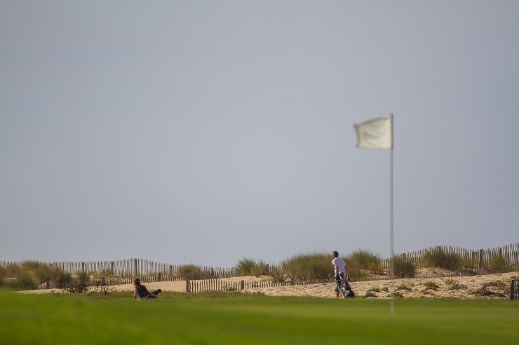 Alongside the beach at Moliets Golf Club, Biarritz, France