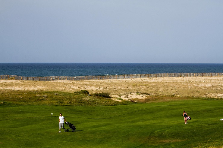 Next to the Atlantic Ocean at Moliets Golf Club, Biarritz, France