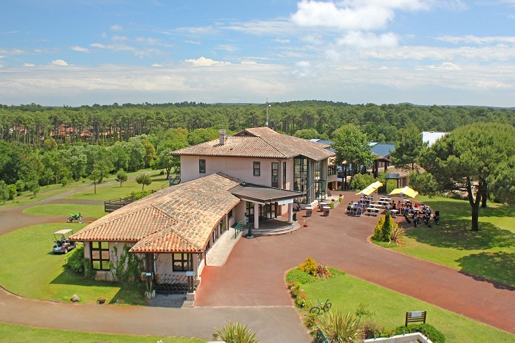 The clubhouse at Moliets Golf Club, Biarritz, France