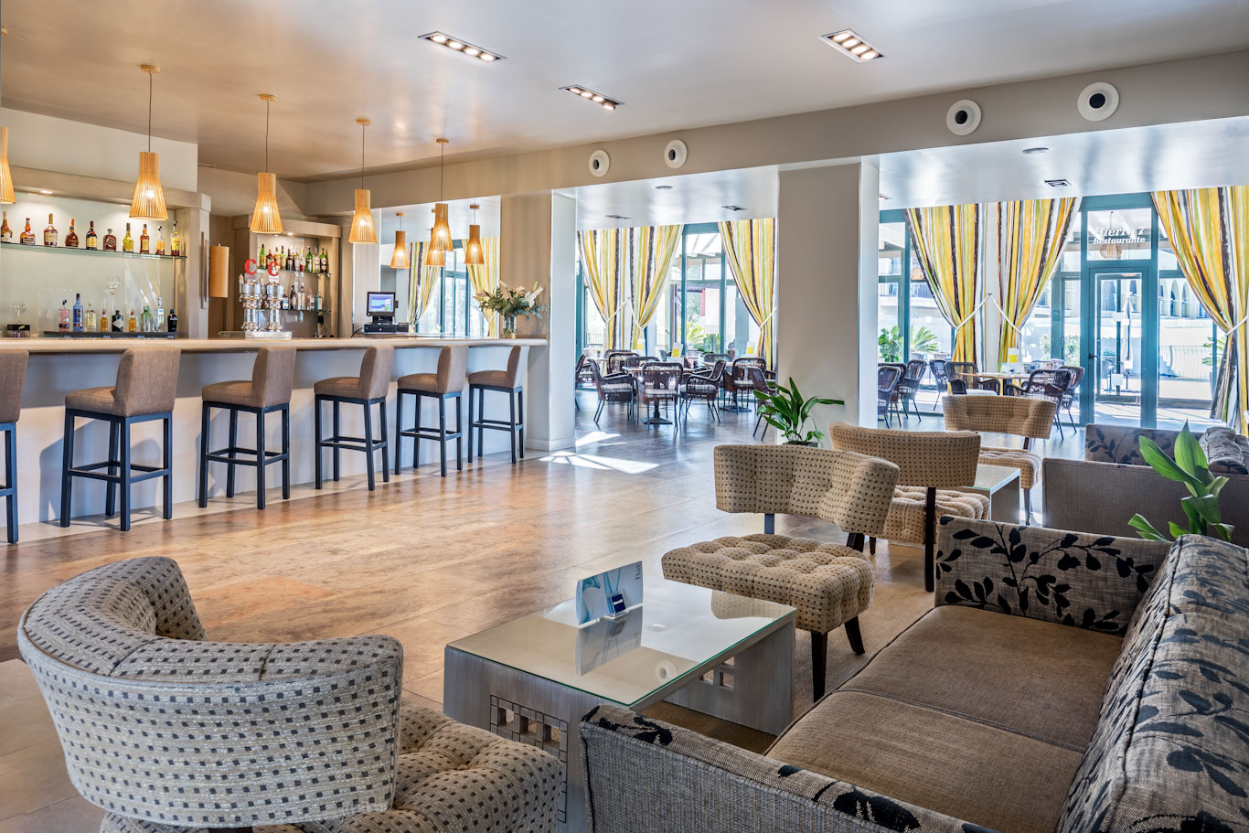 The bar and lounge at Barcelo Costa Ballena Golf and Spa resort, south west Spain