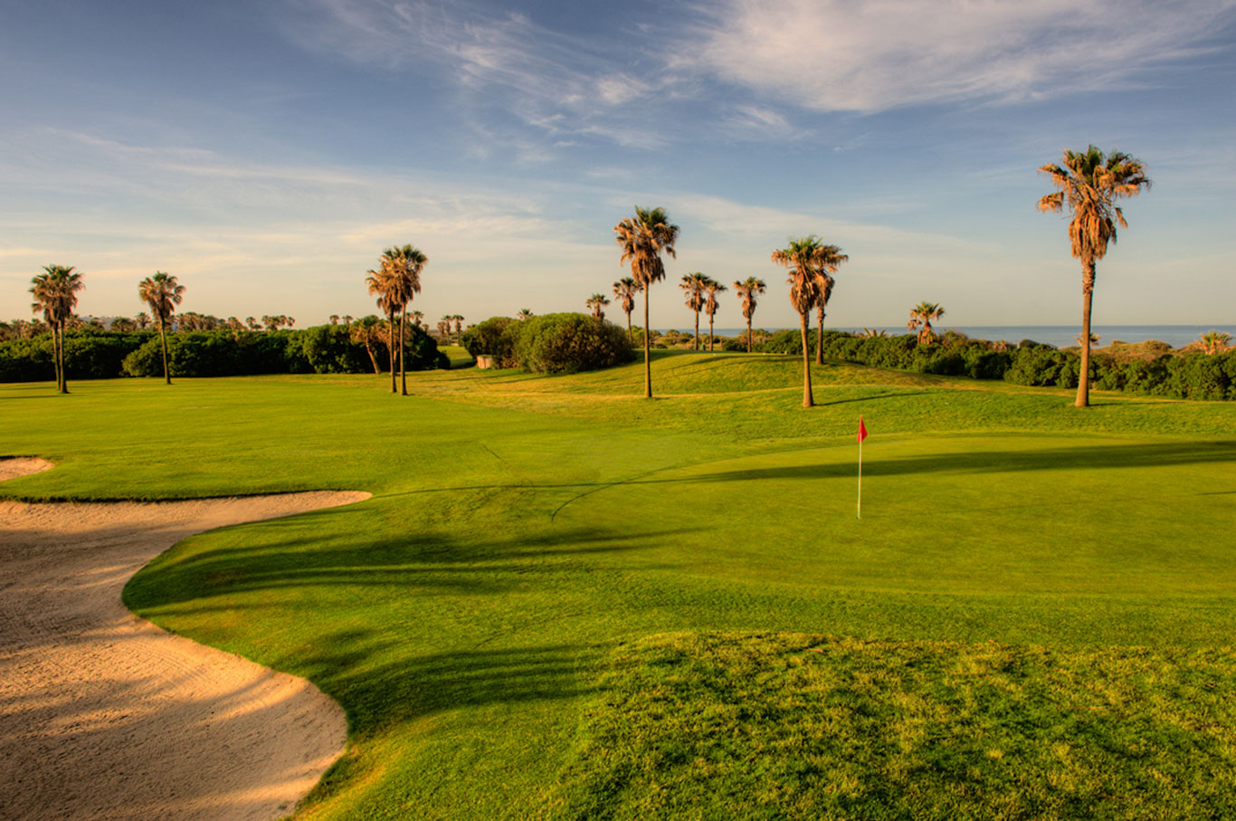 Back down the fairway at Costa Ballena Ocean Club de Golf, Rota, Spain