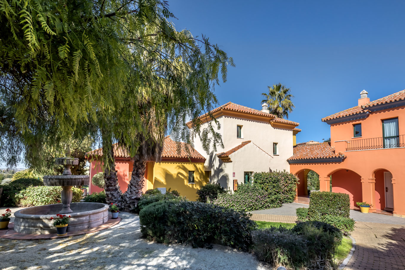 Quiet courtyard at Montecastillo Resort Hotel, Jerez, Spain