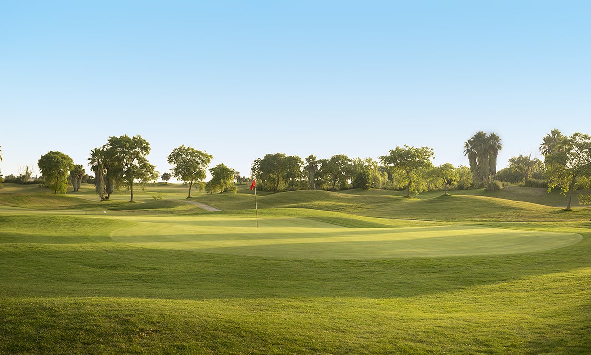 The eleventh green at Sherry Golf Course, Jerez, Spain