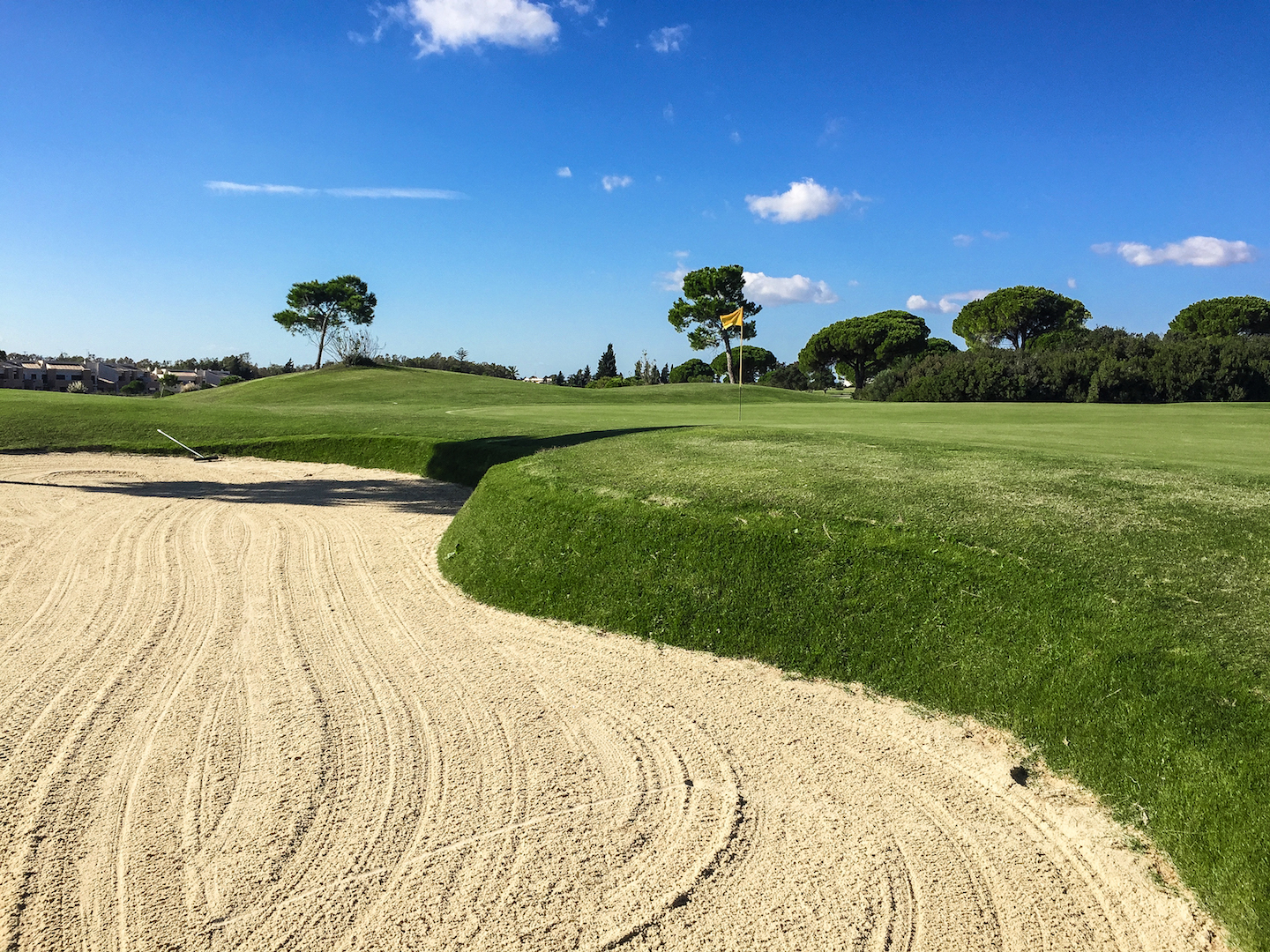 Up to the green at Villa Nueva Golf Course, Cadiz, Spain