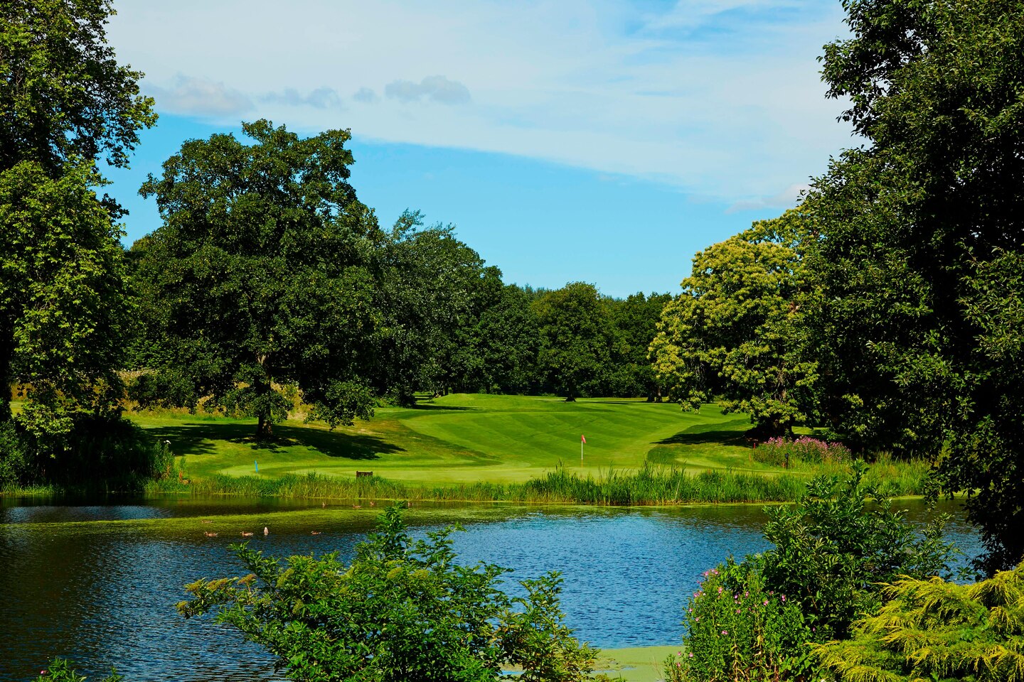 The 15th green at St Pierre Golf Club, Chepstow, England