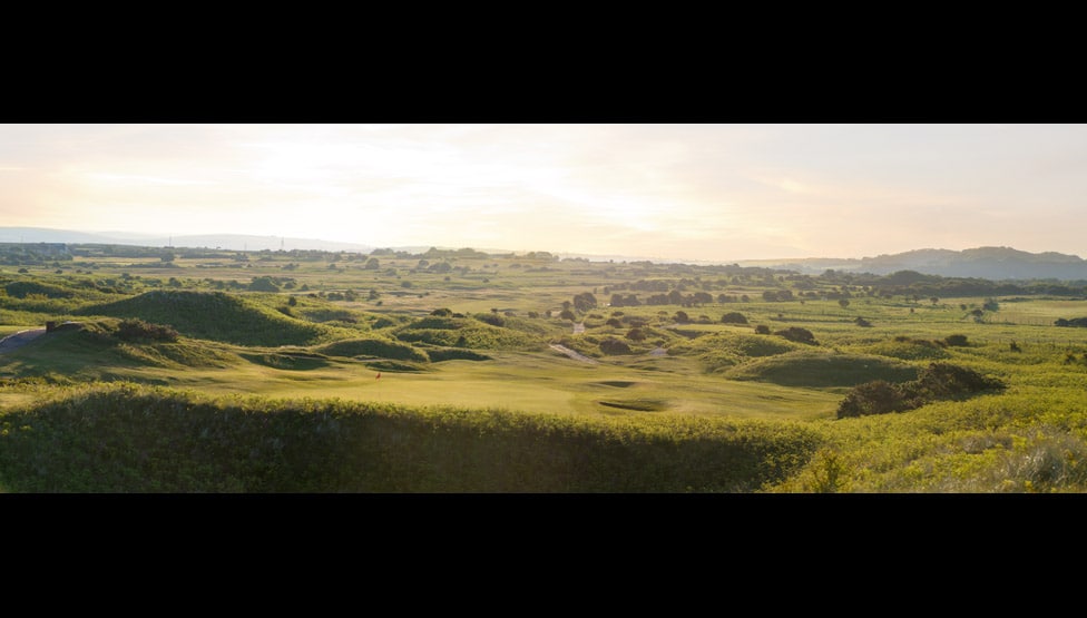Impressive landscape at Pyle and Kenfig Golf club Golf Course, Bridgend, Wales. Golf Planet Holidays