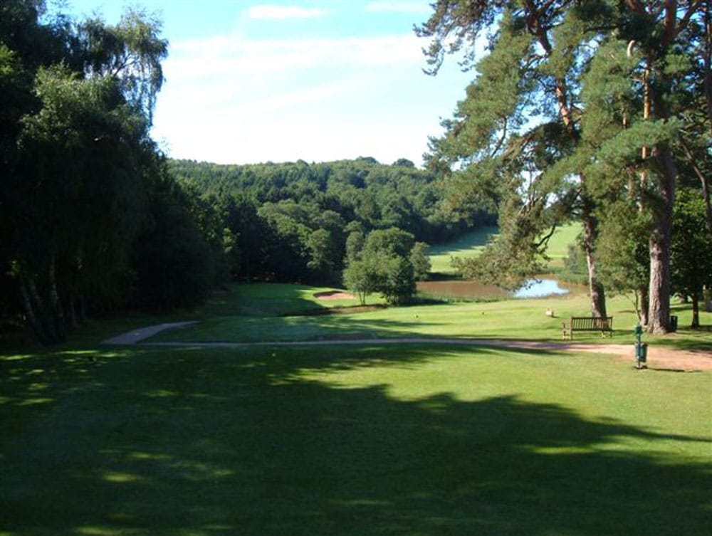 On the tee at Rolls of Monmouth Golf Course, Wales. Golf Planet Holidays