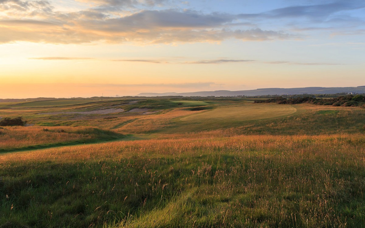 Across the ninth at Royal Porthcawl Golf Club, Wales