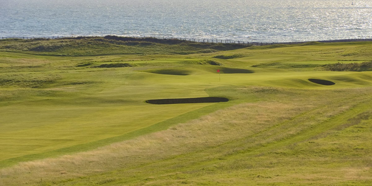 The tenth hole at Royal Porthcawl Golf Club, Wales