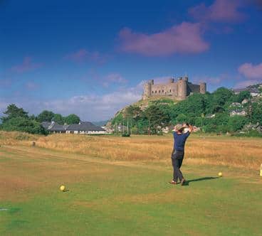 On the tee at Royal St Davids Golf Course, Wales. Golf Planet Holidays