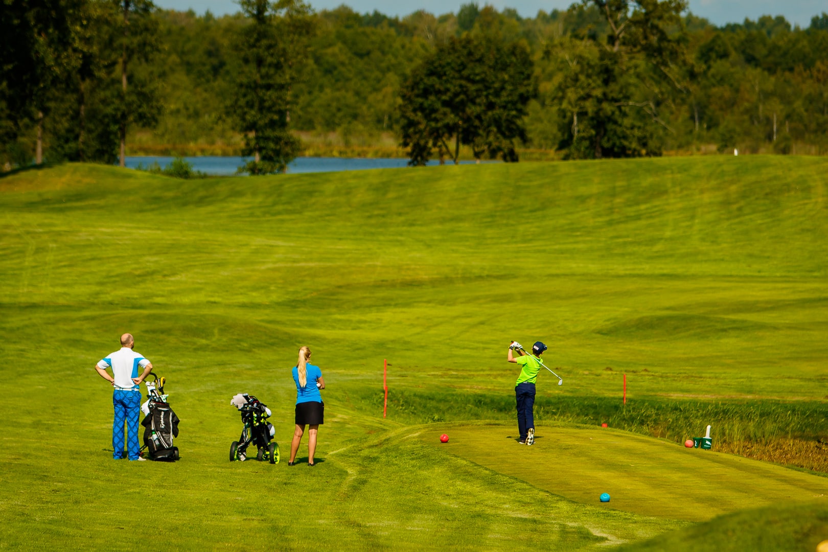 On the tee at the European Centre Golf Club, Lithuania, with Golf Planet Holidays