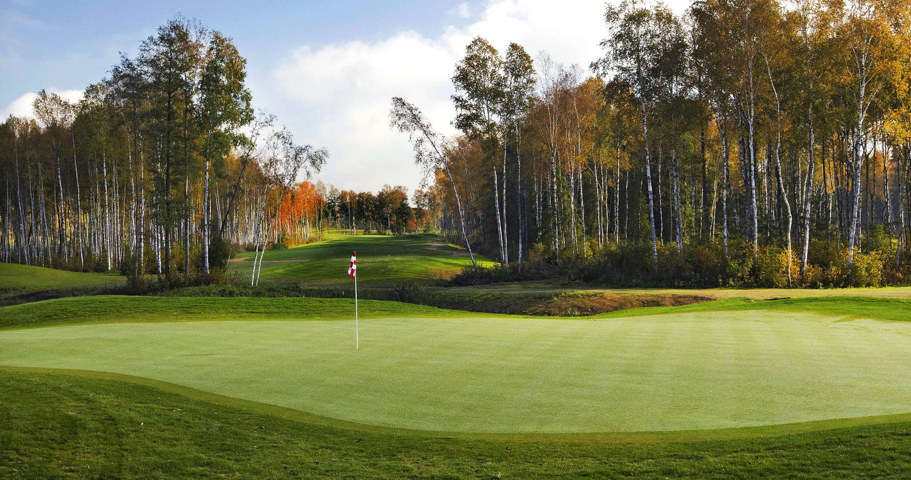 Narrow fairways at The V Club, Vilnius, Lithuania. Golf Planet Holidays