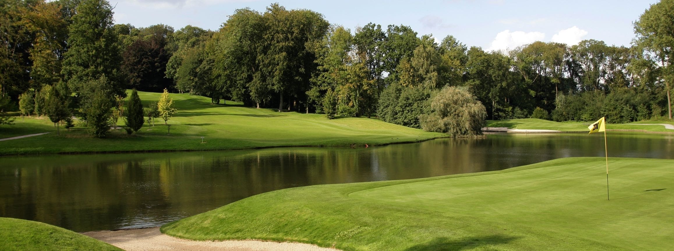 Water and trees are among the hazards at Golf Chateau de la Tournette, Waterloo, Belgium