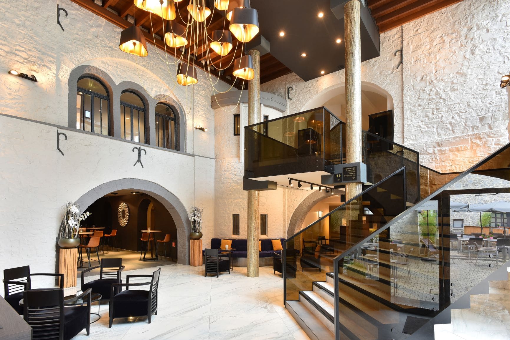 The lobby at Martin's Chateau Du Lac, Waterloo, Belgium