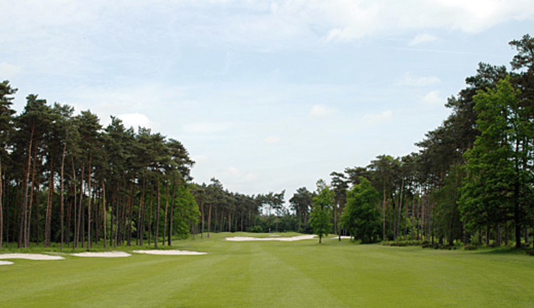 Down the fairway at Royal Golf Club du Hainaut, near Waterloo, Belgium