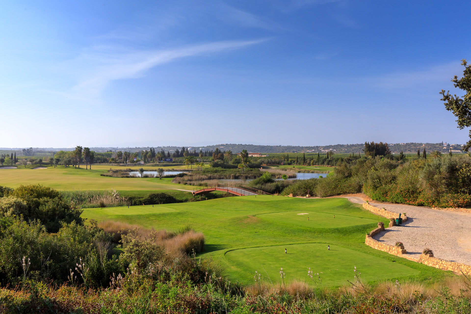 Overview of the Faldo course at Amendoeira Golf Resort, Algarve, Portugal. Golf Planet Holidays
