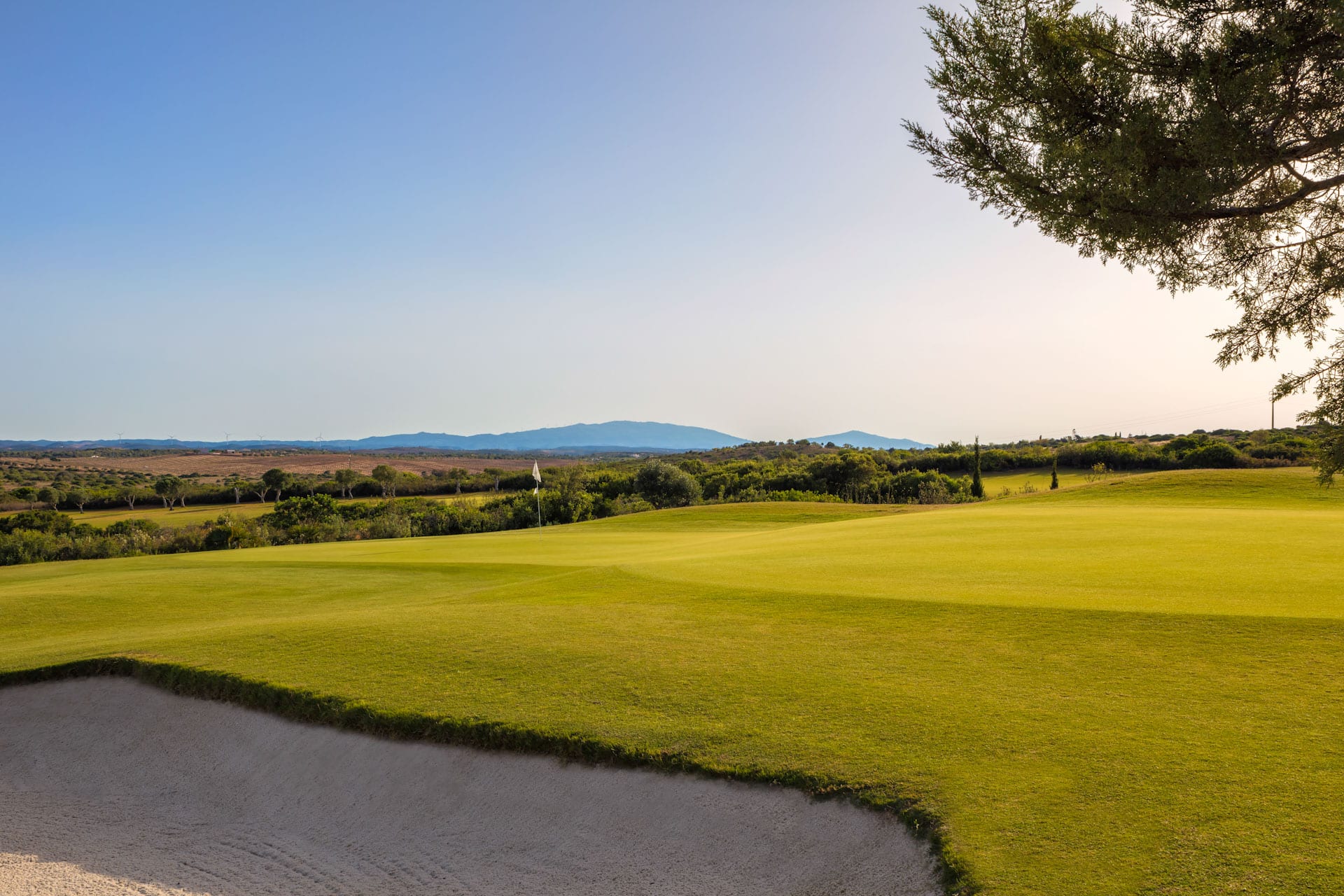 On the green at Espiche Golf Club, Lagos, Portugal. Golf Planet Holidays