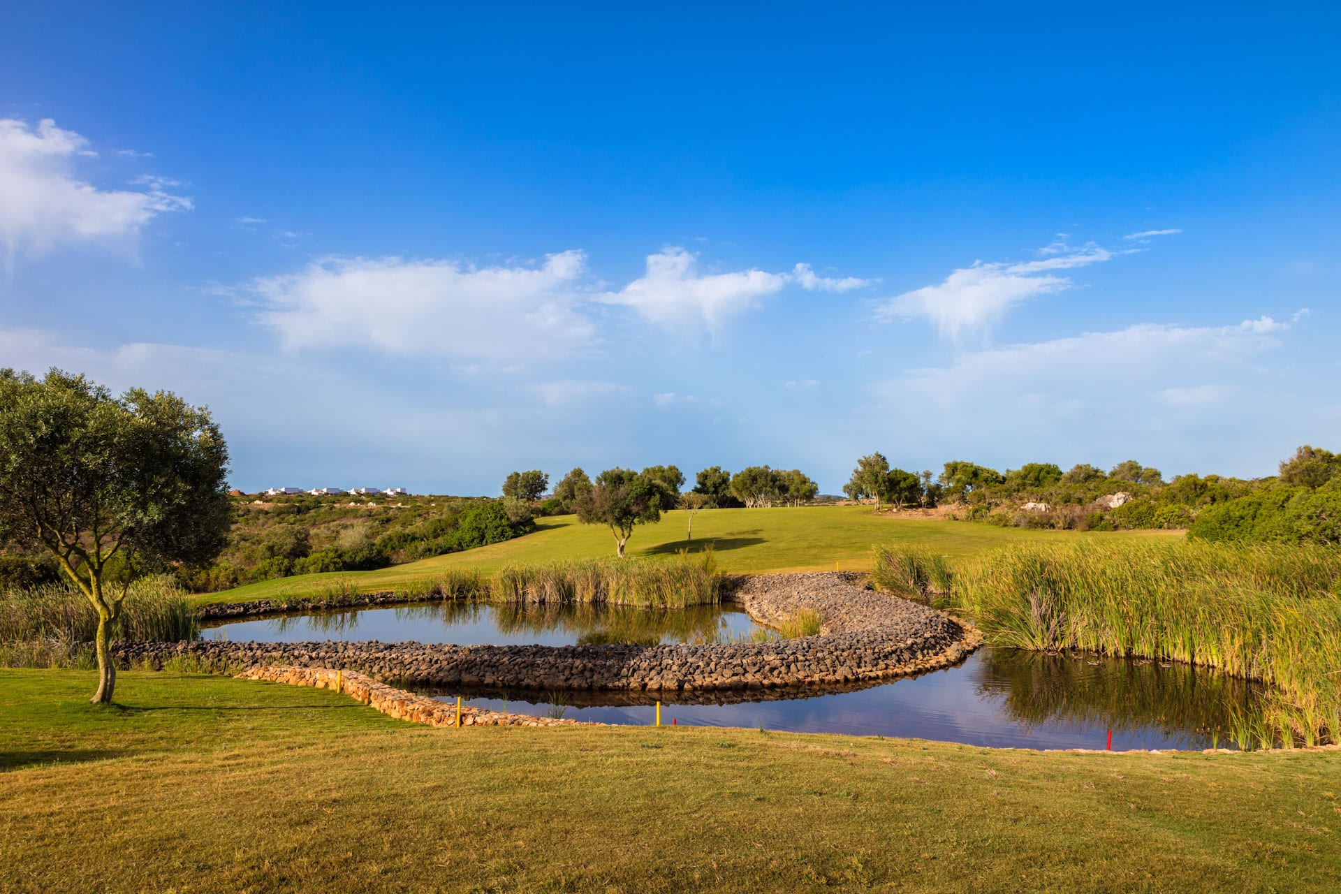 Over the water at Espiche Golf Club, Lagos, Portugal. Golf Planet Holidays