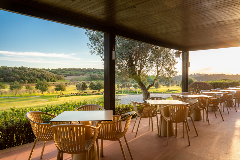 The clubhouse at Morgado Golf and Country Club, Portimao, Algarve, Portugal. Golf Planet Holidays.