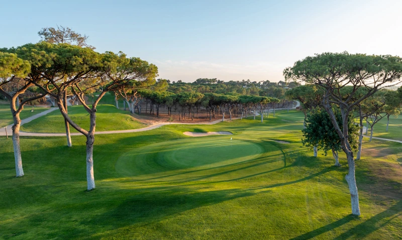 View back down the fairway at Old Golf Course at Vilamoura, Algarve, Portugal. Golf Planet Holidays