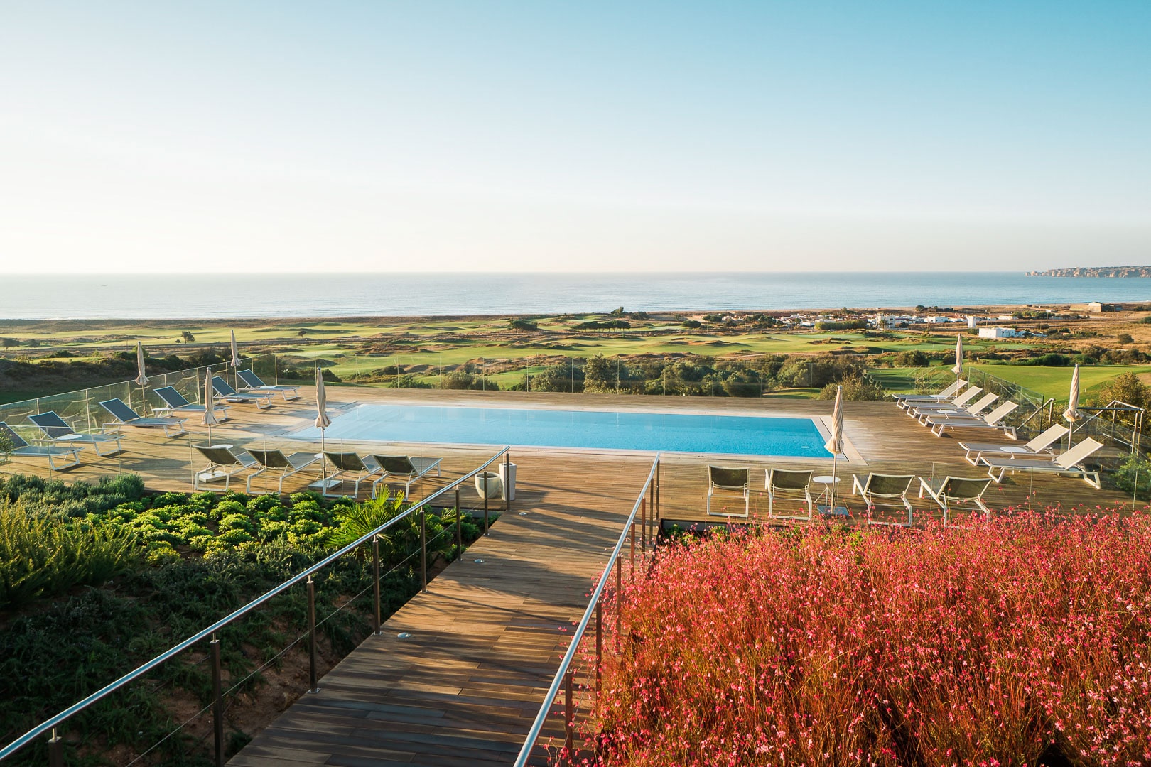 A pool with a view at Palmares Beach House Hotel, Lagos, Portugal