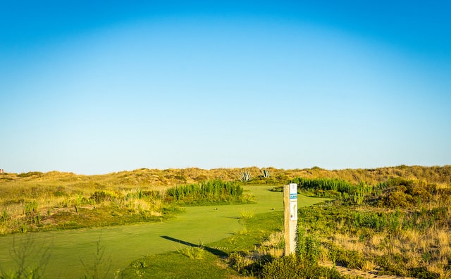 On the tee at Palmares Golf course, Lagos, Portugal